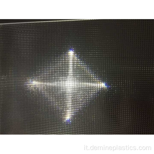 Foglio di plastica policarboante regolare con prisma trasparente da 1,5 mm